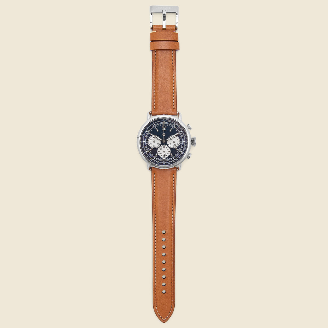 Avigator Meca-Quartz Chronograph Watch - Navy/Brown/White