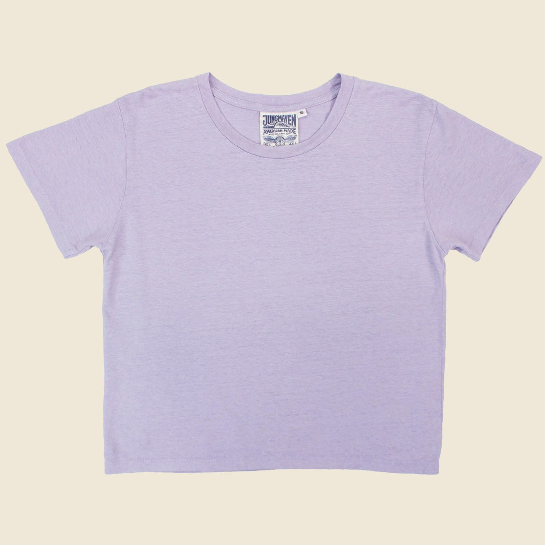 Jungmaven Cropped Lorel Tee - Misty Lilac