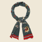 Fulling Wool HAPPY Scarf SOUVENIR - Green - Kapital - STAG Provisions - Accessories - Scarves