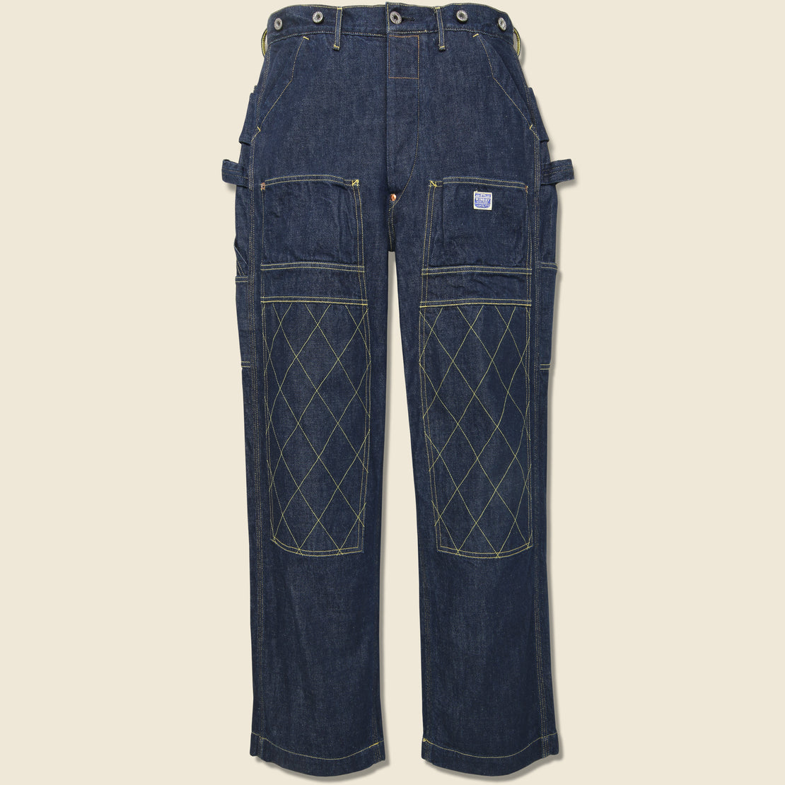 Relaxed Fit Diamond Jacquard Denim Jeans