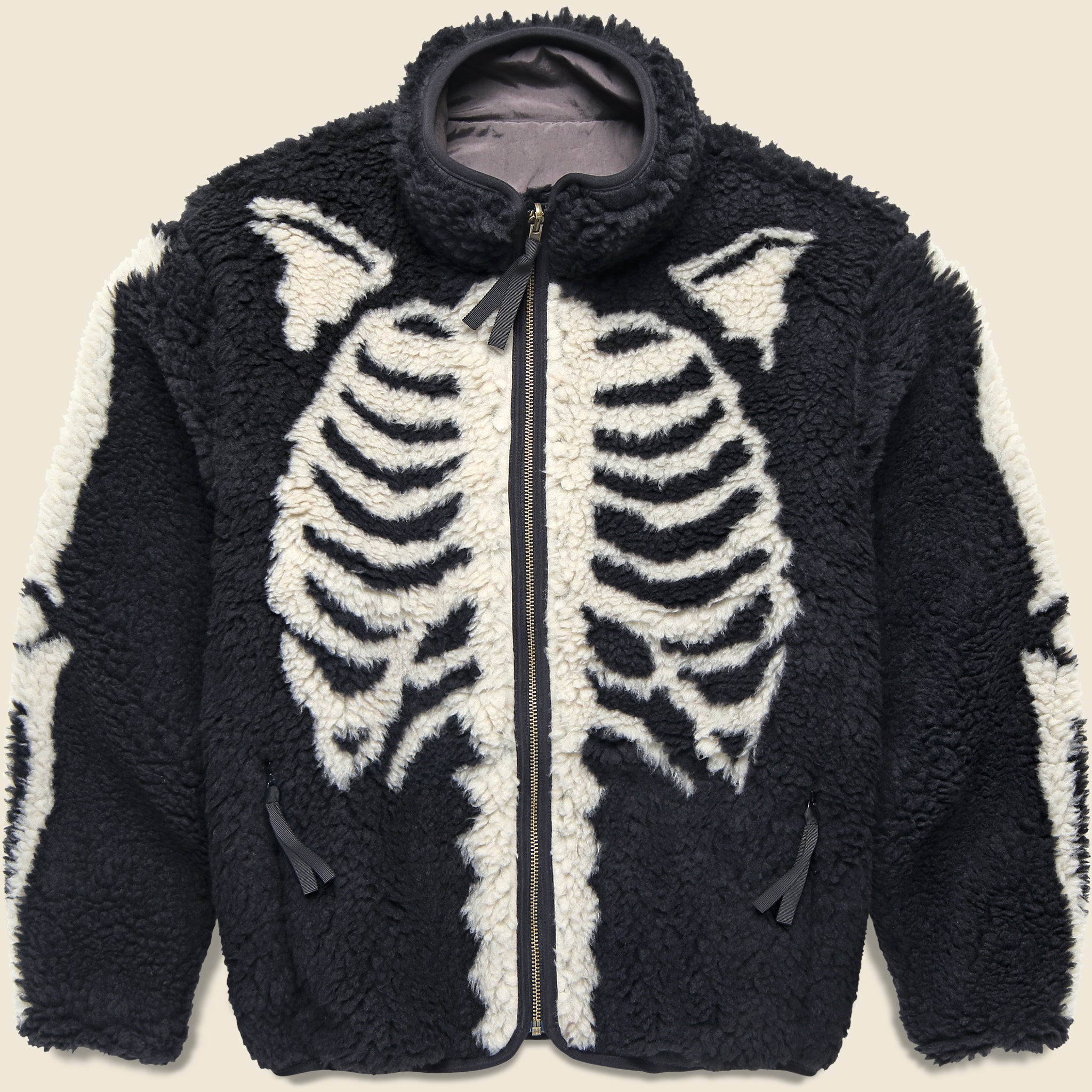 Bone Boa Fleece Blouson - Black