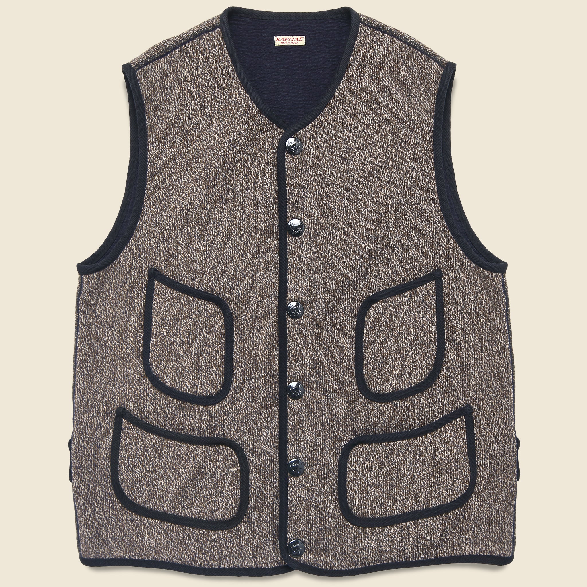 Beach Knit Sweater Vest - Charcoal