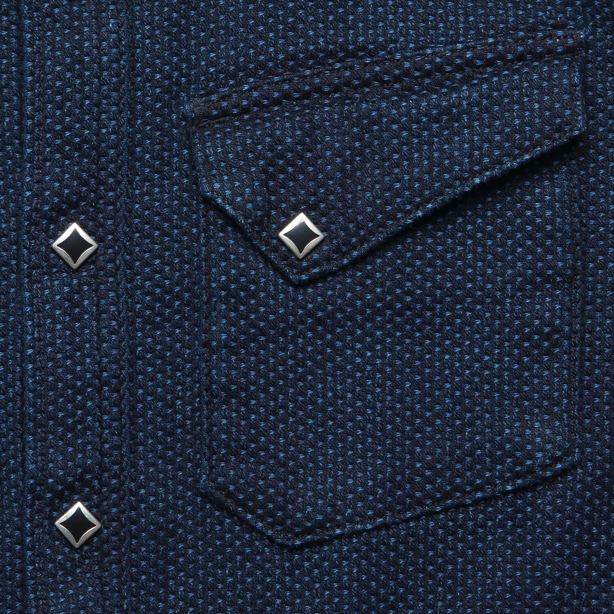 
                          Sashiko Western Shirt - Indigo
                        