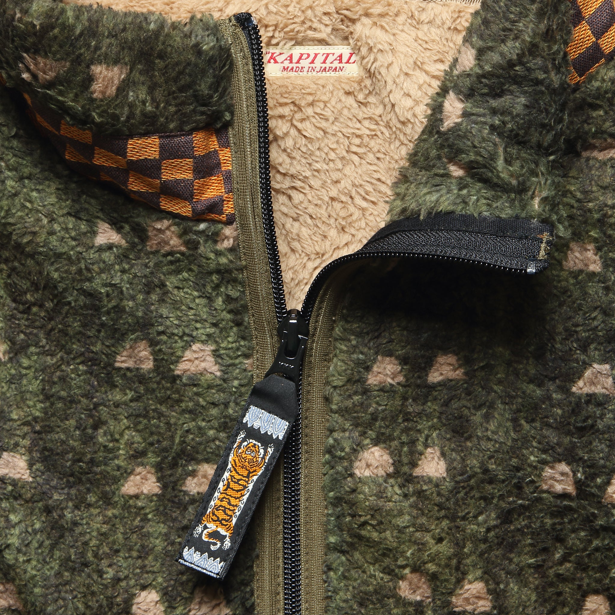 
                          Tsume-Shobu Fleece Zip Blouson - Khaki - Kapital - STAG Provisions - Outerwear - Coat / Jacket
                        