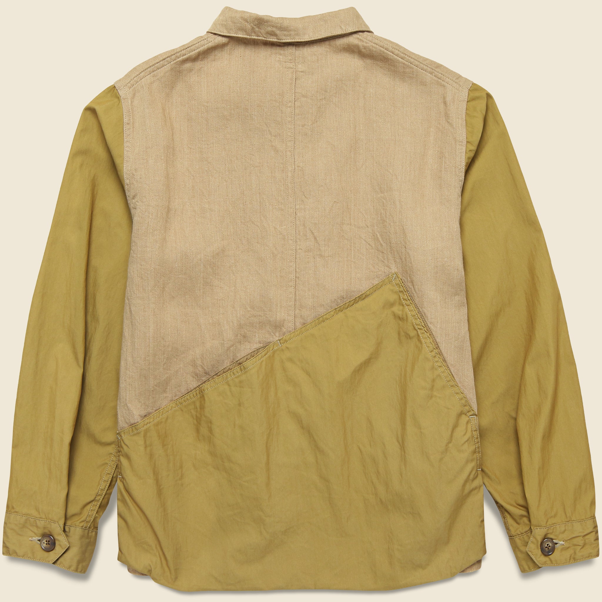 
                          Linen Gabardine Ringoman Coverall - Beige - Kapital - STAG Provisions - Outerwear - Coat / Jacket
                        