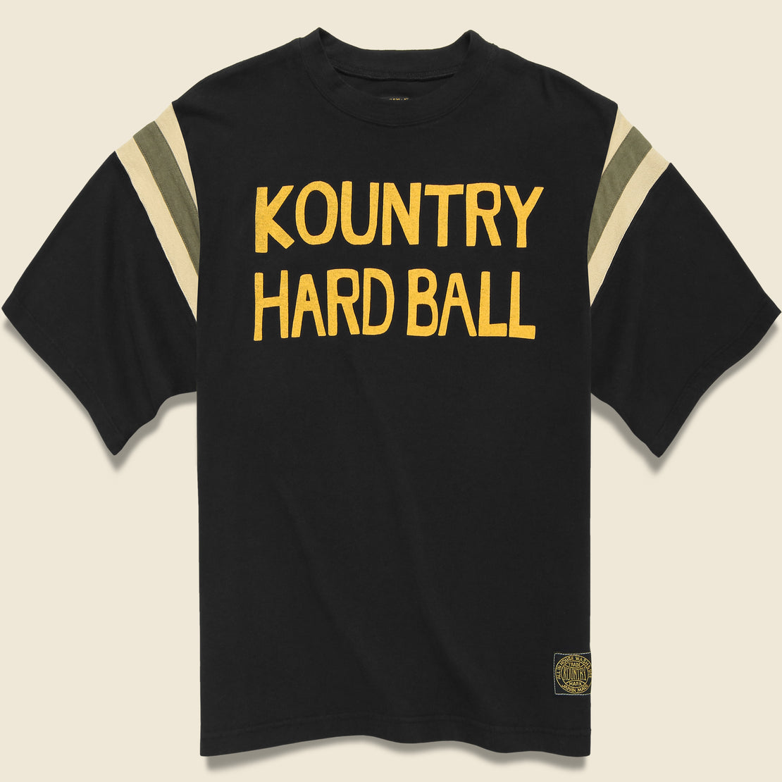 Kapital Great Kountry Baseball Football Tee - Black