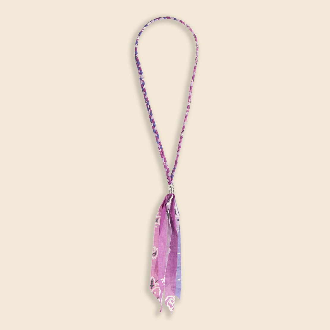 Kapital Bandana Fringe Necklace - Purple