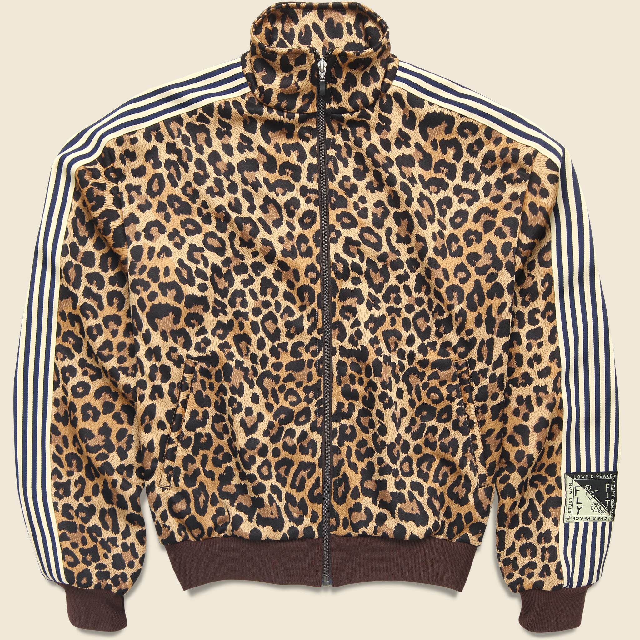 Leopard Track Jacket - Brown