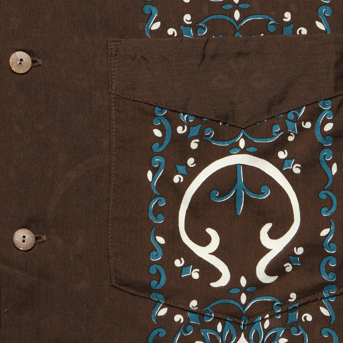 Havananaja Silk Rayon Cuba Shirt - Brown - Kapital - STAG Provisions - Tops - S/S Woven - Other Pattern