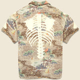 Kamekameha Bone Aloha Shirt - Brown - Kapital - STAG Provisions - Tops - S/S Woven - Other Pattern