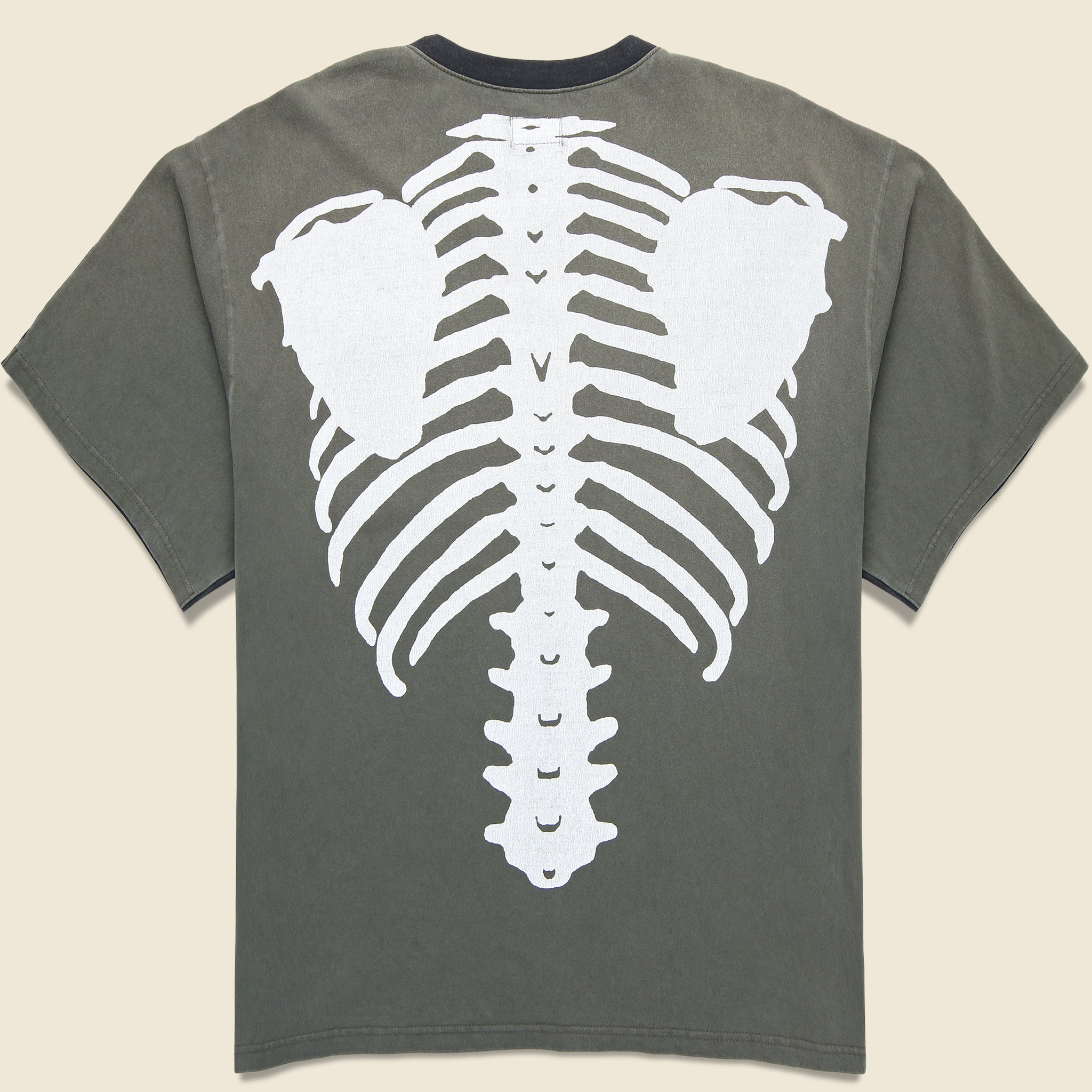 2 Tone Bone Pocket Tee - Black - Kapital - STAG Provisions - Tops - S/S Tee