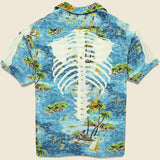 Kamekameha Bone Aloha Shirt - Blue - Kapital - STAG Provisions - Tops - S/S Woven - Other Pattern