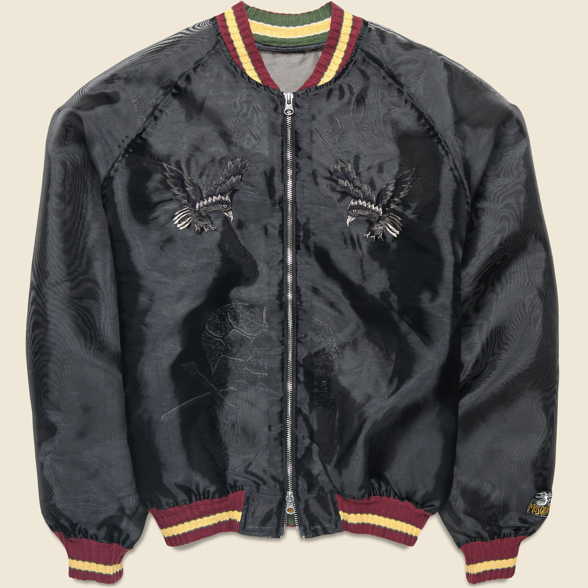 Sheer Pearl Raven & Skull Souvenir Jacket - Black - Kapital - STAG Provisions - Outerwear - Coat / Jacket