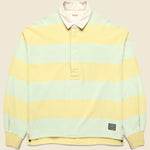 Jail Stripe Rugger Shirt - Yellow/Green - Kapital - STAG Provisions - Tops - L/S Knit