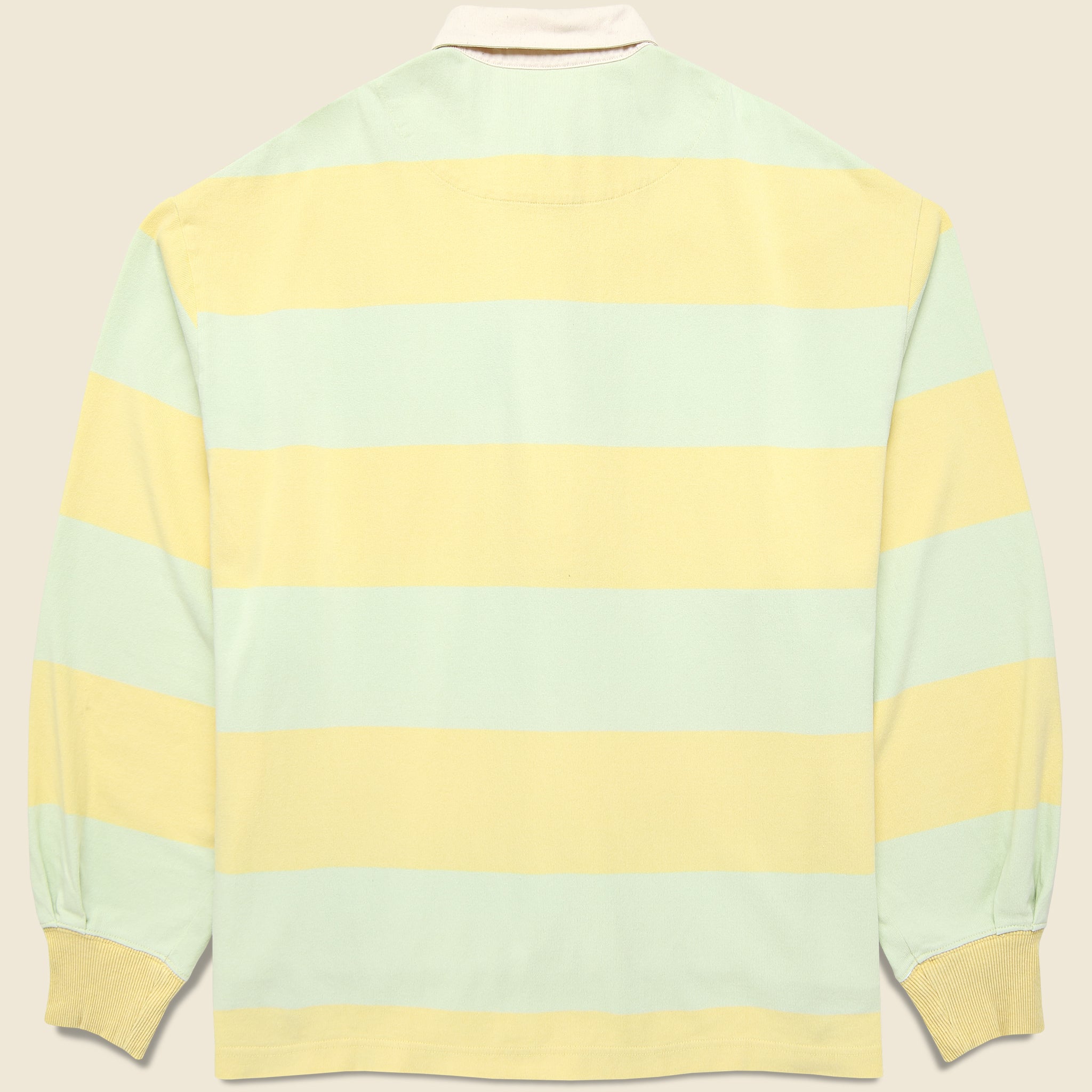 
                          Jail Stripe Rugger Shirt - Yellow/Green - Kapital - STAG Provisions - Tops - L/S Knit
                        