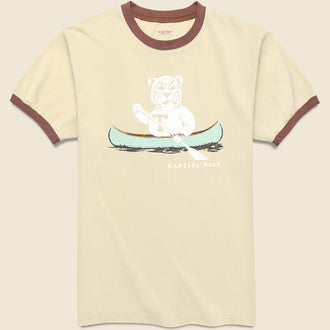 Tiger Ringer Tee - Beige