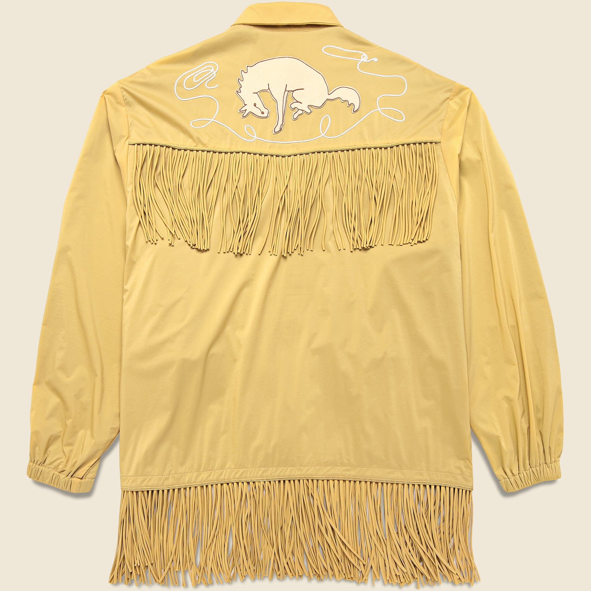 
                          Fringed Coach Jacket - Mustard
                        