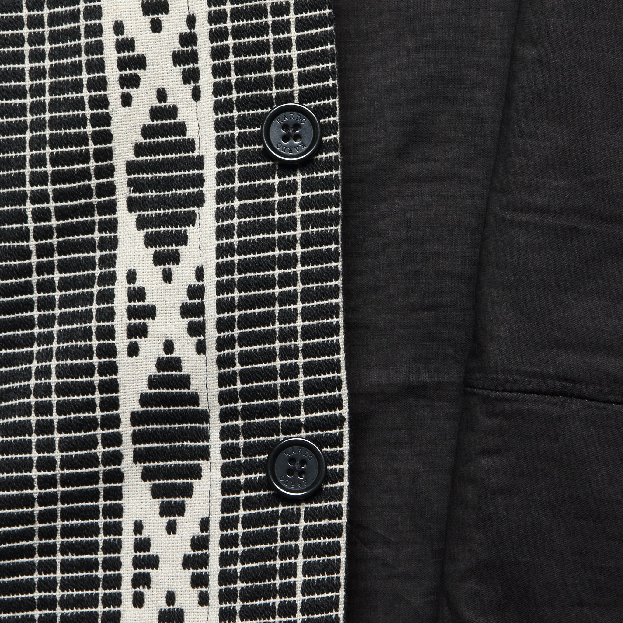 
                          Paris Work Jacket - Black/White Jacquard
                        