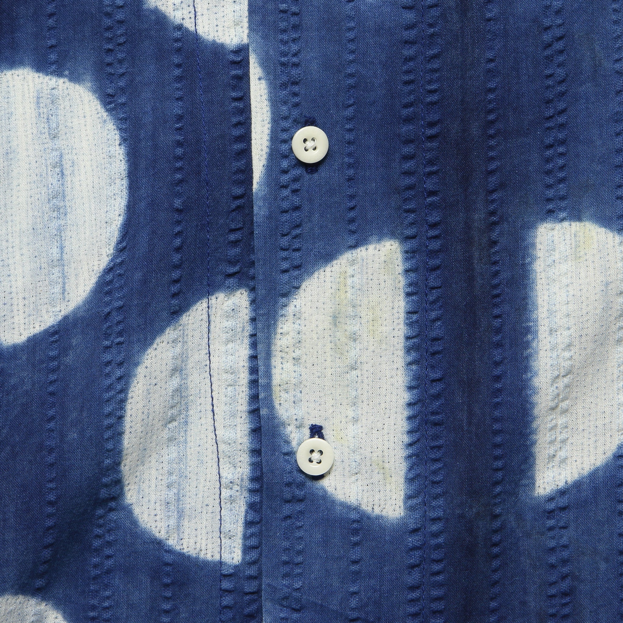 
                          Lamar Half Moon Dot Shibori Shirt - Indigo/White - Kardo - STAG Provisions - Tops - S/S Woven - Other Pattern
                        