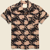 Tiger Block Print Shirt - Black - Kardo - STAG Provisions - Tops - S/S Woven - Other Pattern