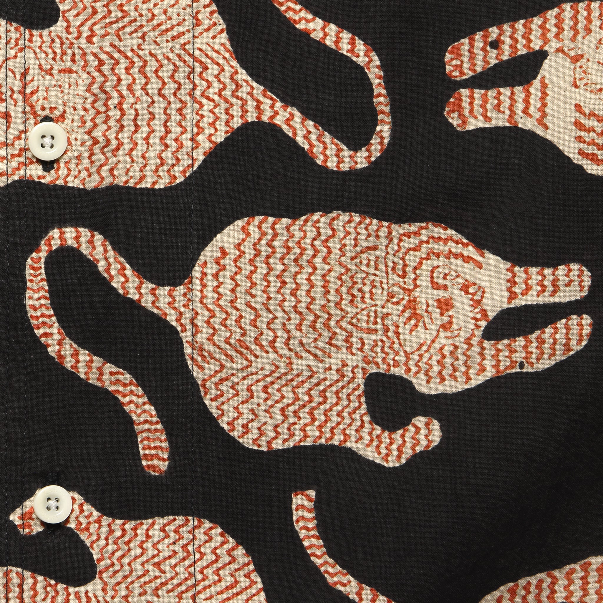 
                          Tiger Block Print Shirt - Black - Kardo - STAG Provisions - Tops - S/S Woven - Other Pattern
                        