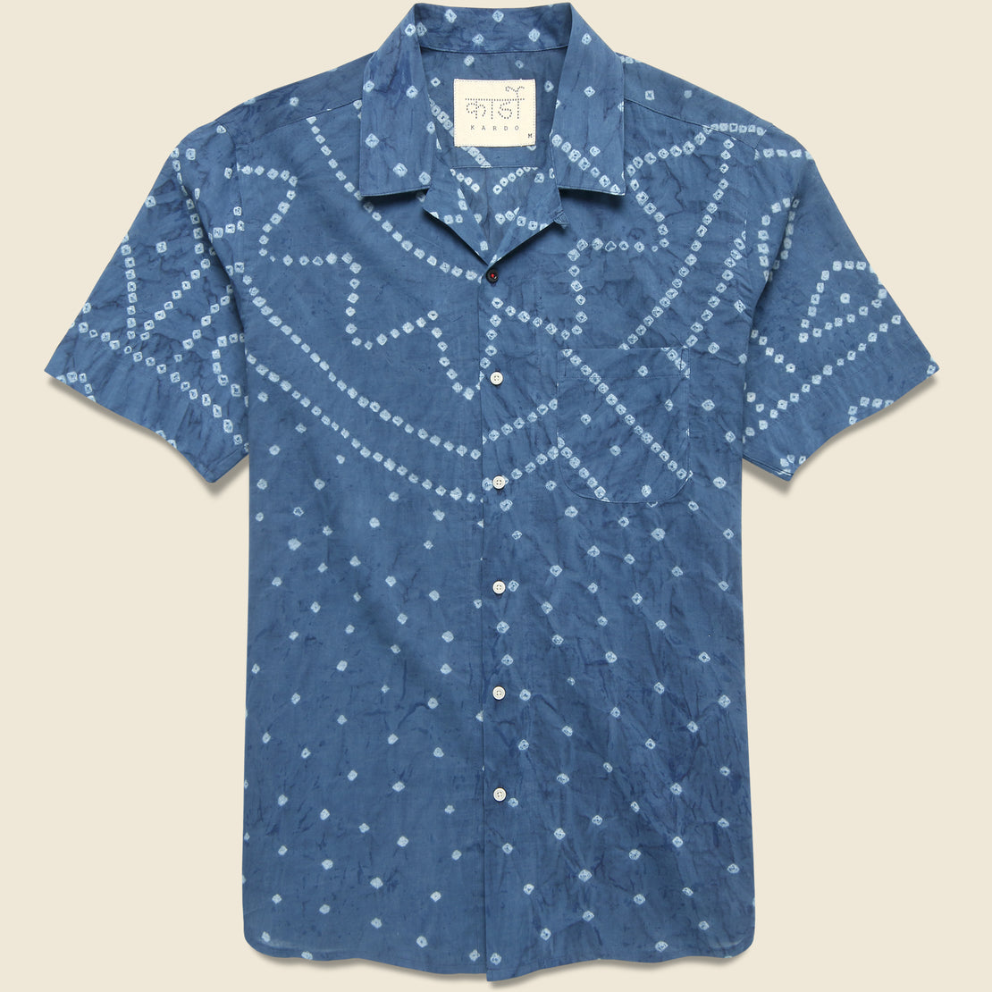 Kardo Bandhani Dot Print Shirt - Indigo