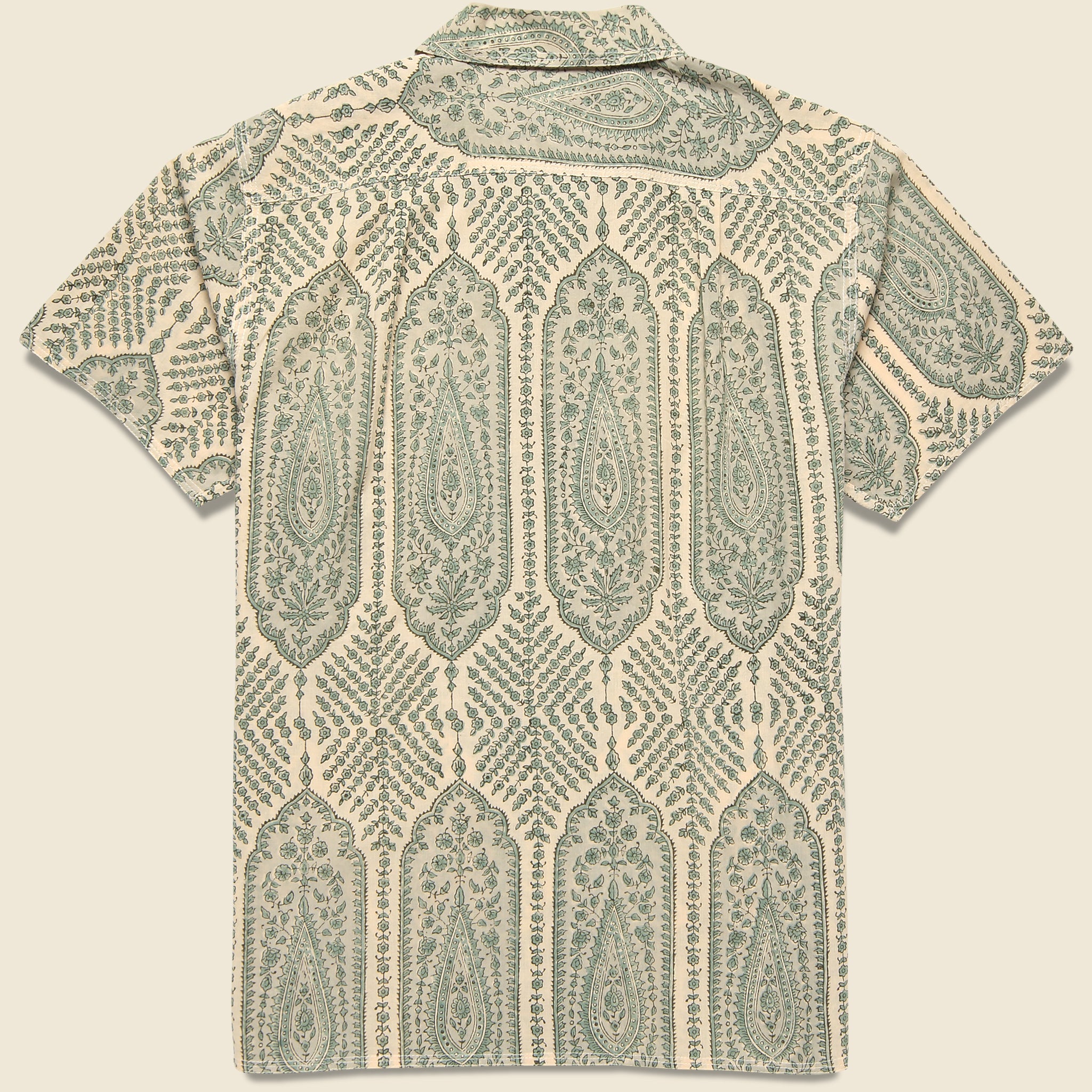 
                          Paisley Block Print Shirt - Sage - Kardo - STAG Provisions - Tops - S/S Woven - Other Pattern
                        