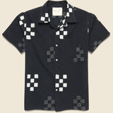 Cube Block Print Shirt - Black - Kardo - STAG Provisions - Tops - S/S Woven - Other Pattern