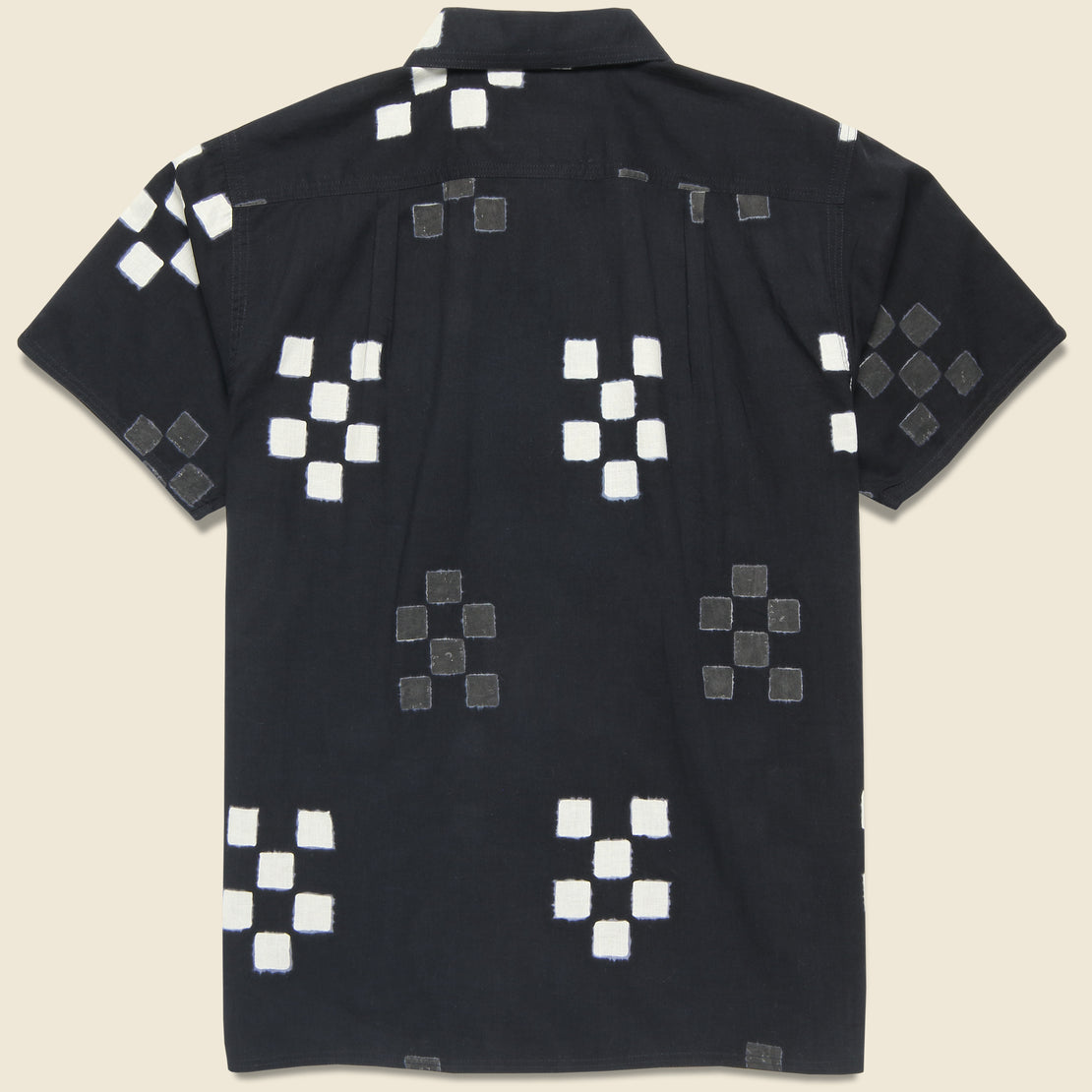 Cube Block Print Shirt - Black - Kardo - STAG Provisions - Tops - S/S Woven - Other Pattern