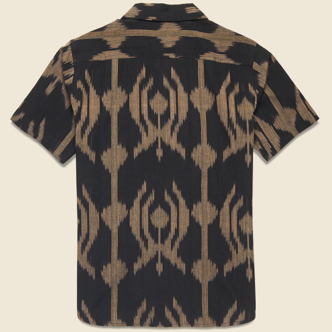 Handwoven Ikat Shirt - Black - Kardo - STAG Provisions - Tops - S/S Woven - Other Pattern