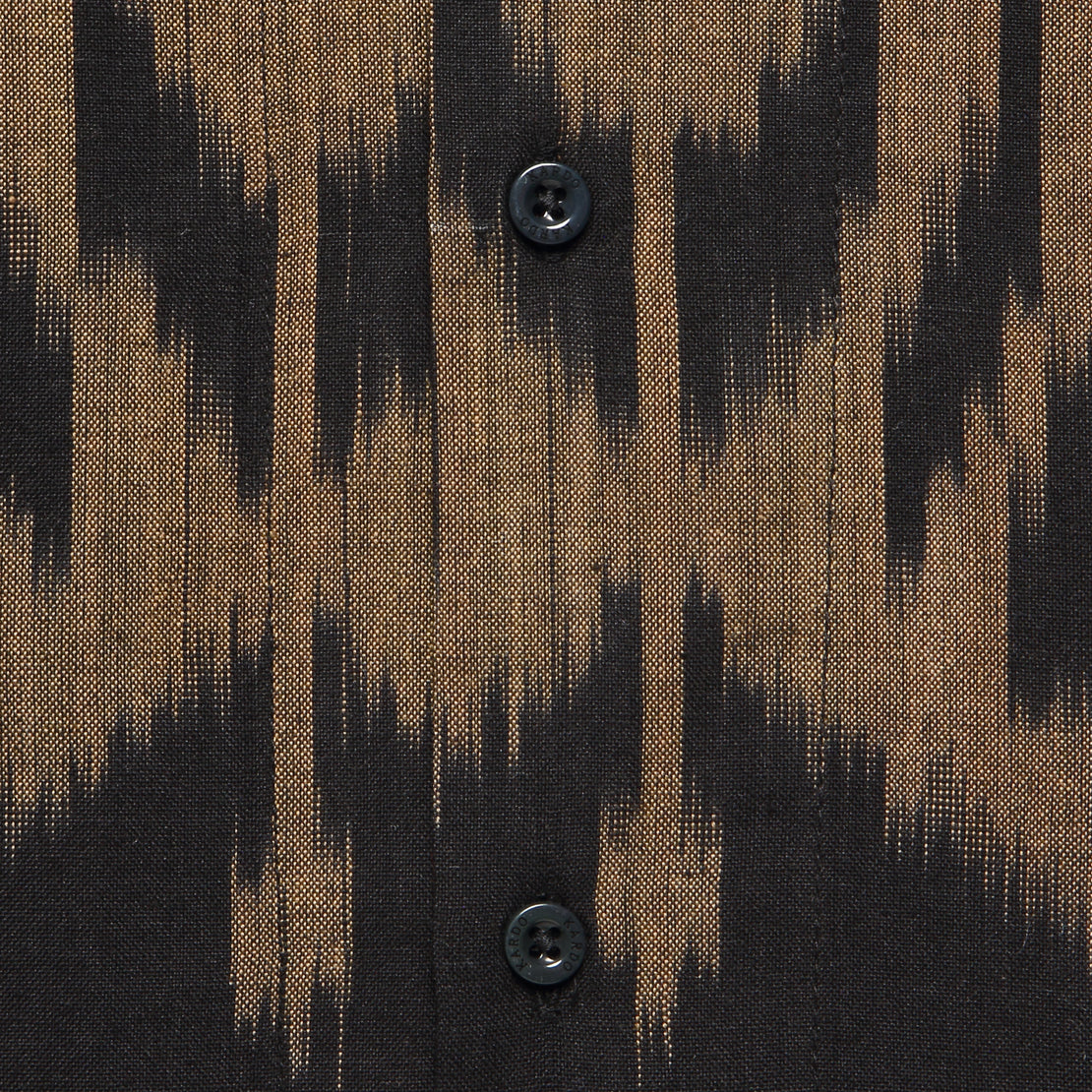 Handwoven Ikat Shirt - Black - Kardo - STAG Provisions - Tops - S/S Woven - Other Pattern