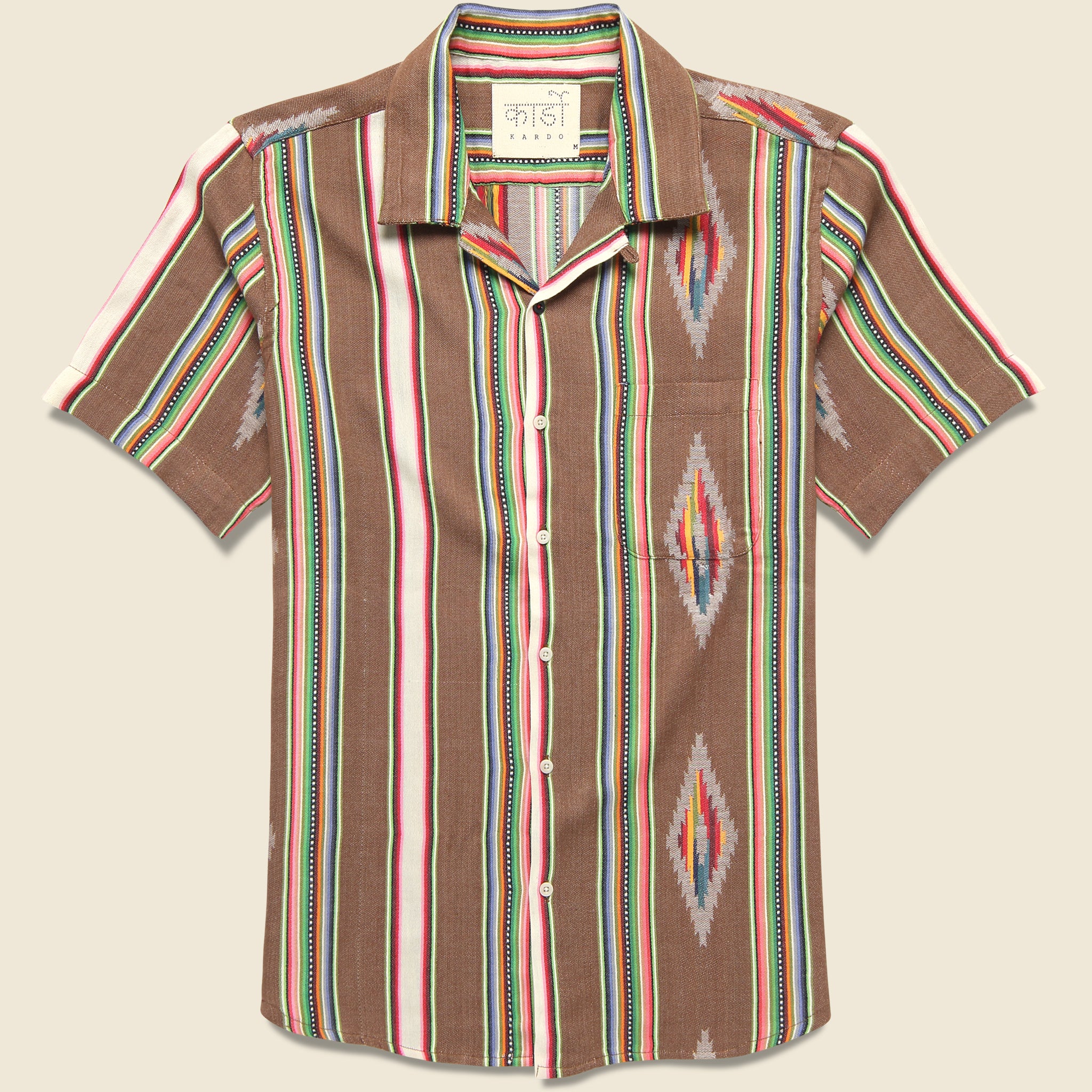 Handwoven Blanket Stripe Shirt - Nutshell