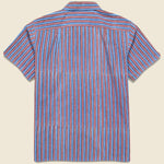 Striped Block Print Shirt - Indigo - Kardo - STAG Provisions - Tops - S/S Woven - Stripe