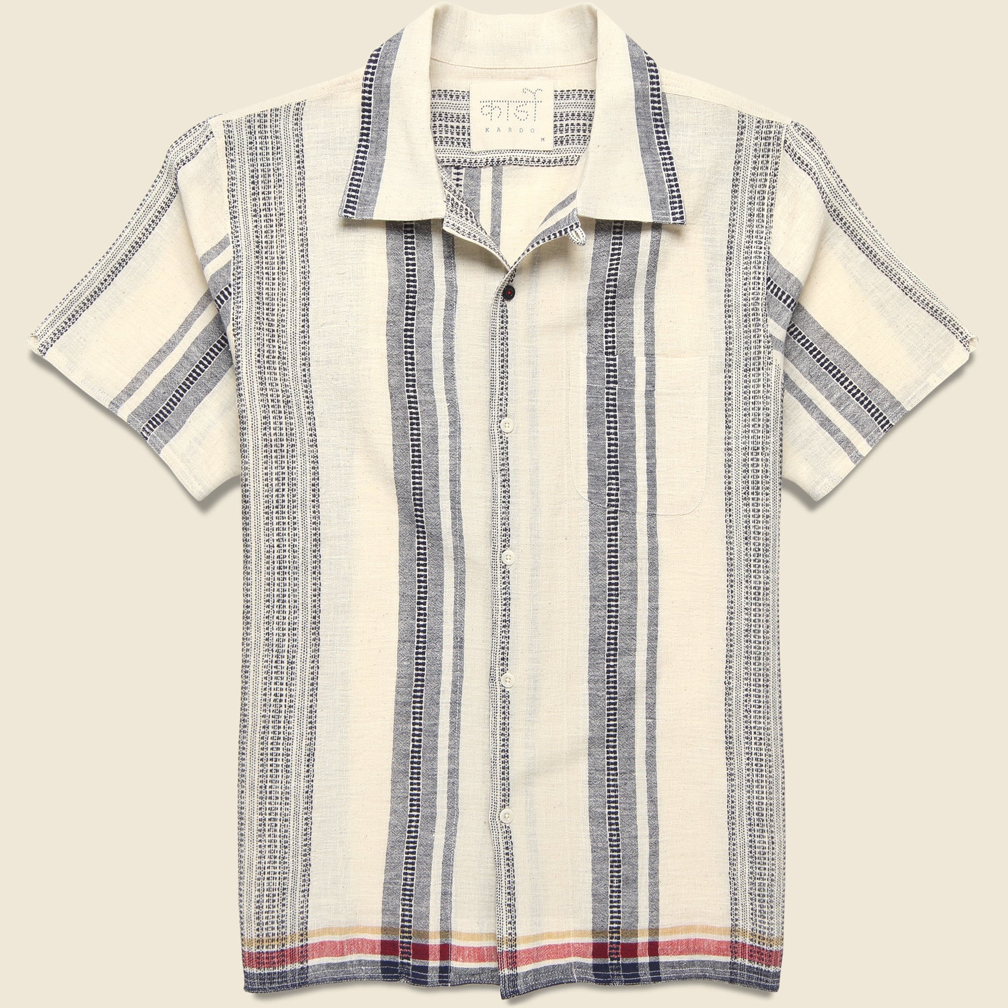 Handwoven Stripe Shirt - Indigo - Kardo - STAG Provisions - Tops - S/S Woven - Stripe