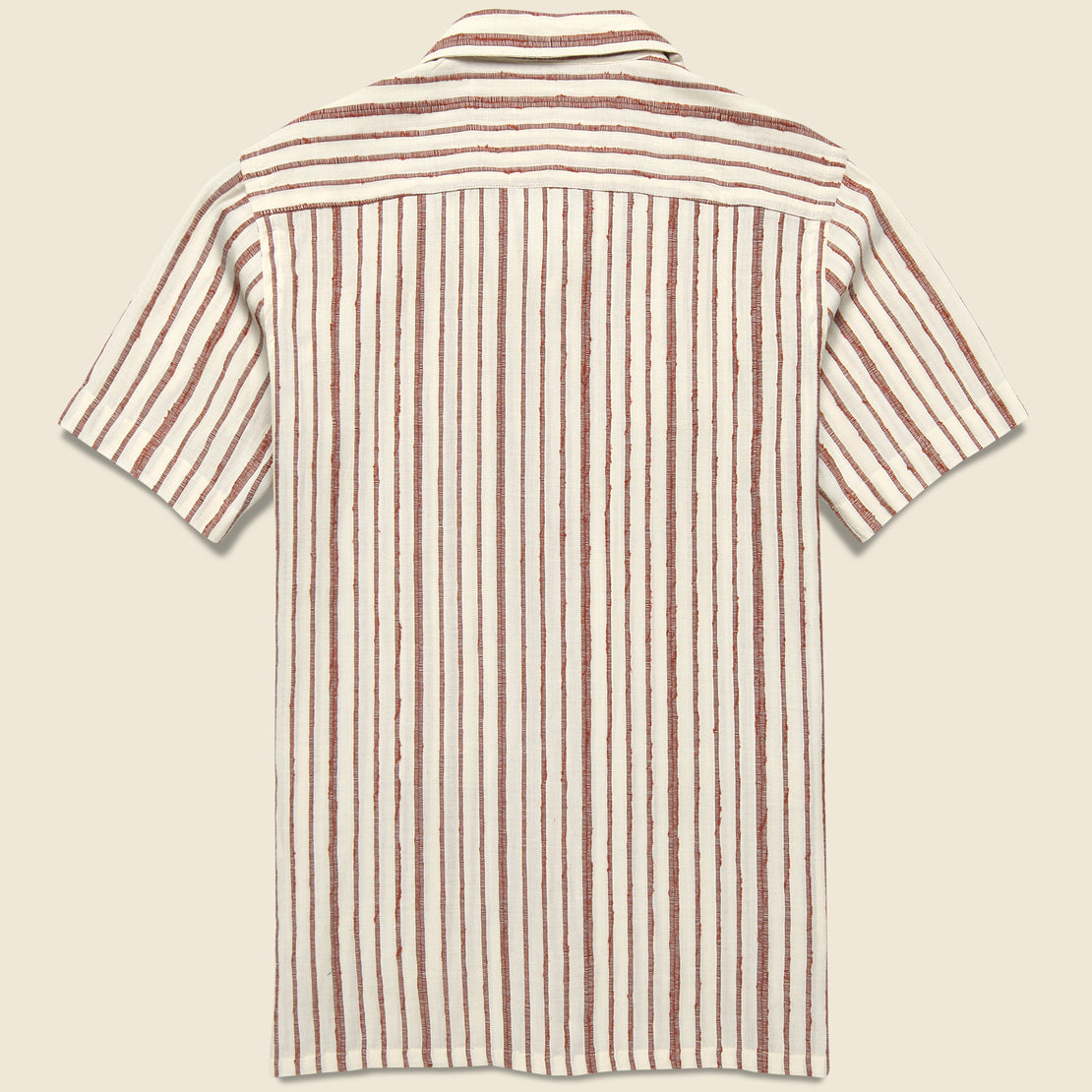 Handwoven Stripe Shirt - Brick - Kardo - STAG Provisions - Tops - S/S Woven - Stripe