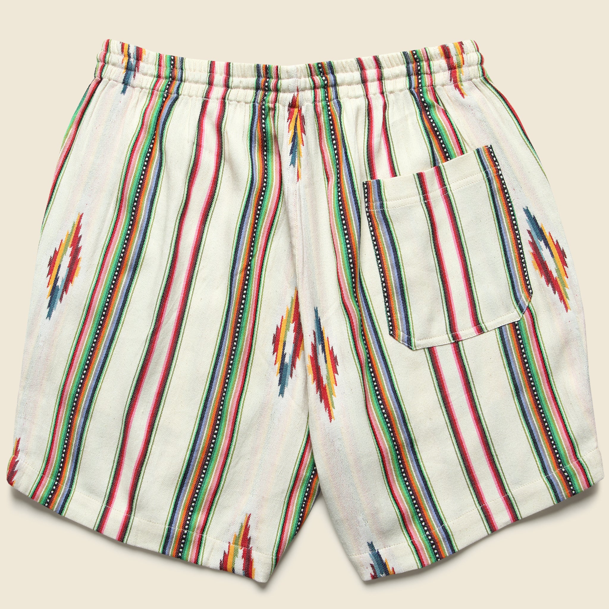 
                          5.5&quot; Handwoven Blanket Stripe Shorts - Ecru - Kardo - STAG Provisions - Shorts - Lounge
                        