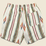 5.5" Handwoven Blanket Stripe Shorts - Ecru - Kardo - STAG Provisions - Shorts - Lounge