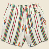 5.5" Handwoven Blanket Stripe Shorts - Ecru - Kardo - STAG Provisions - Shorts - Lounge