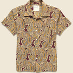 Paisley Block Print Shirt - Maroon - Kardo - STAG Provisions - Tops - S/S Woven - Other Pattern