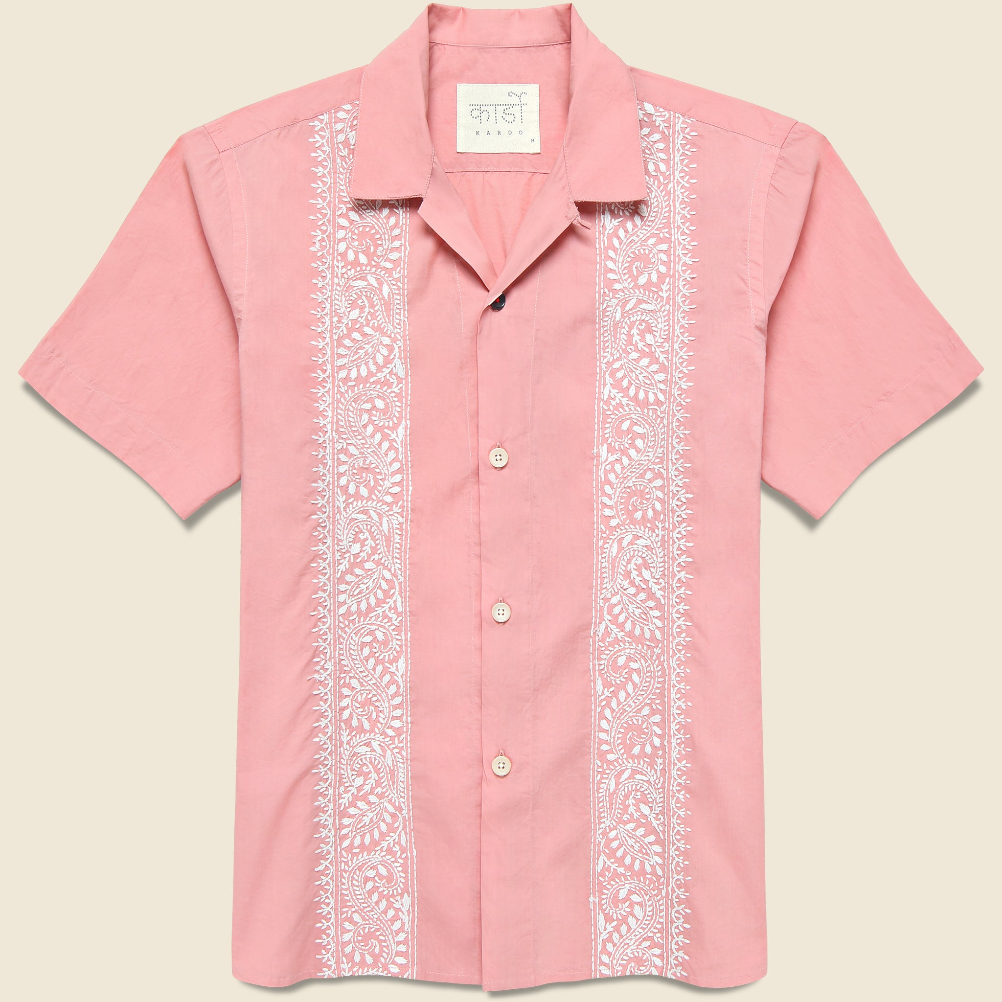Embroidered Shirt - Pink - Kardo - STAG Provisions - Tops - S/S Woven - Other Pattern