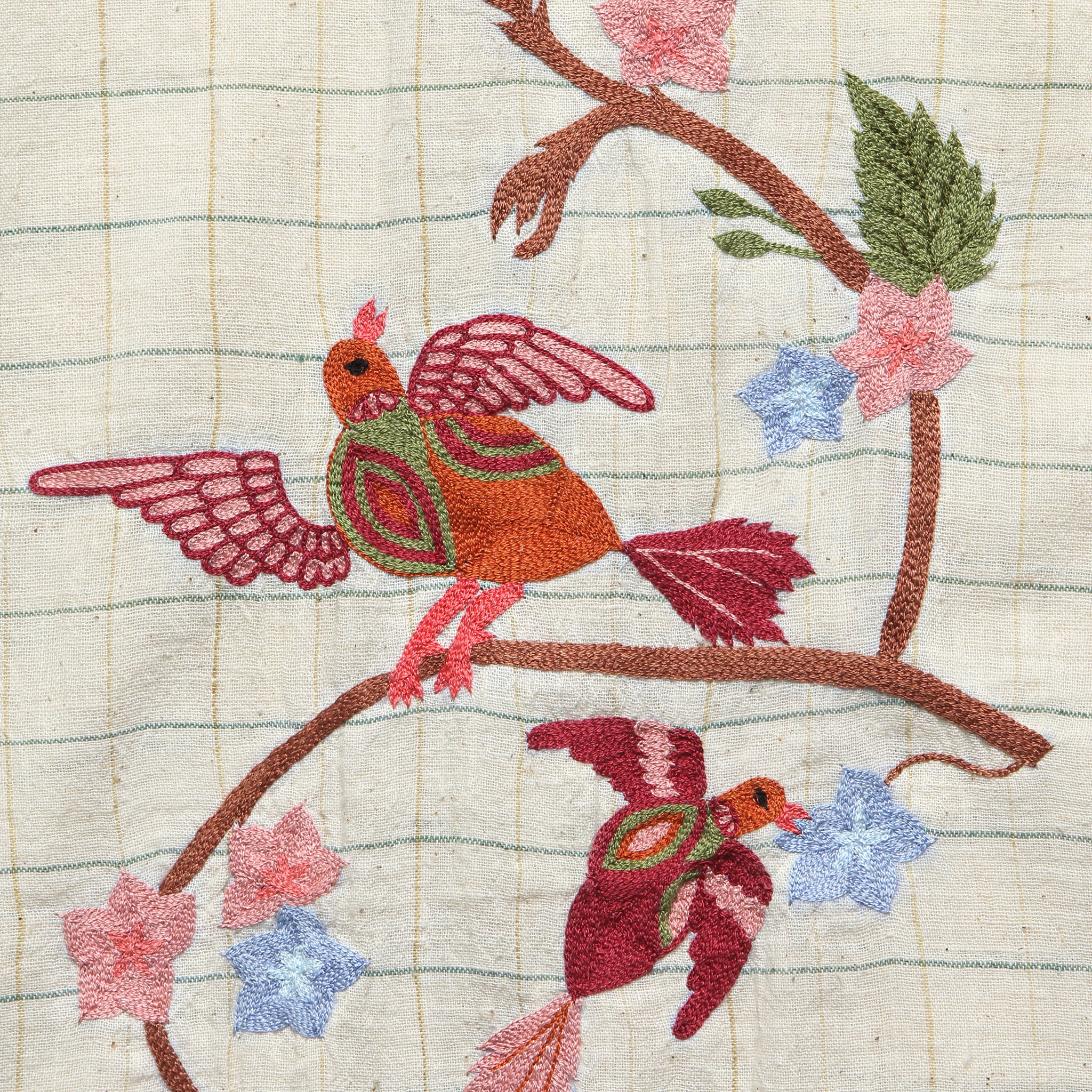 Embroidered Bird Shirt - Natural - Kardo - STAG Provisions - Tops - S/S Woven - Other Pattern