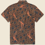 Floral Bird Print Shirt - Brown - Kardo - STAG Provisions - Tops - S/S Woven - Floral
