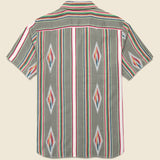 Handwoven Blanket Stripe Shirt - Olive - Kardo - STAG Provisions - Tops - S/S Woven - Other Pattern