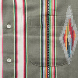 Handwoven Blanket Stripe Shirt - Olive - Kardo - STAG Provisions - Tops - S/S Woven - Other Pattern