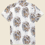 Paisley Parrot Block Print Shirt - White - Kardo - STAG Provisions - Tops - S/S Woven - Other Pattern