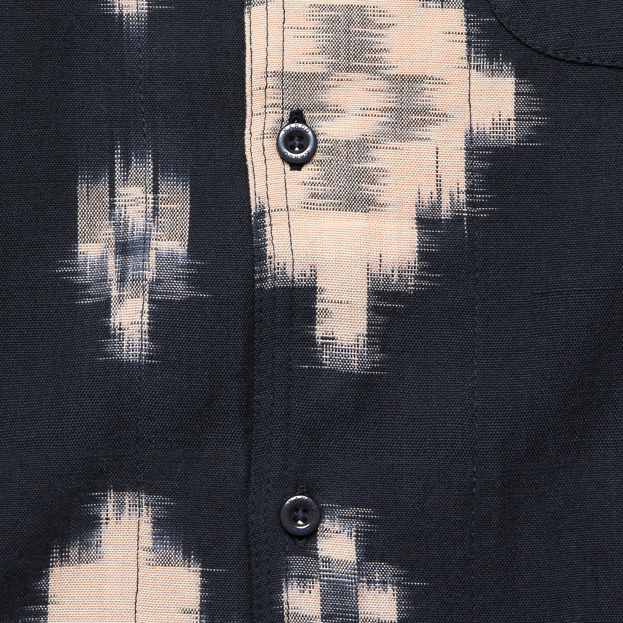 
                          Handwoven Ikat Shirt - Black
                        