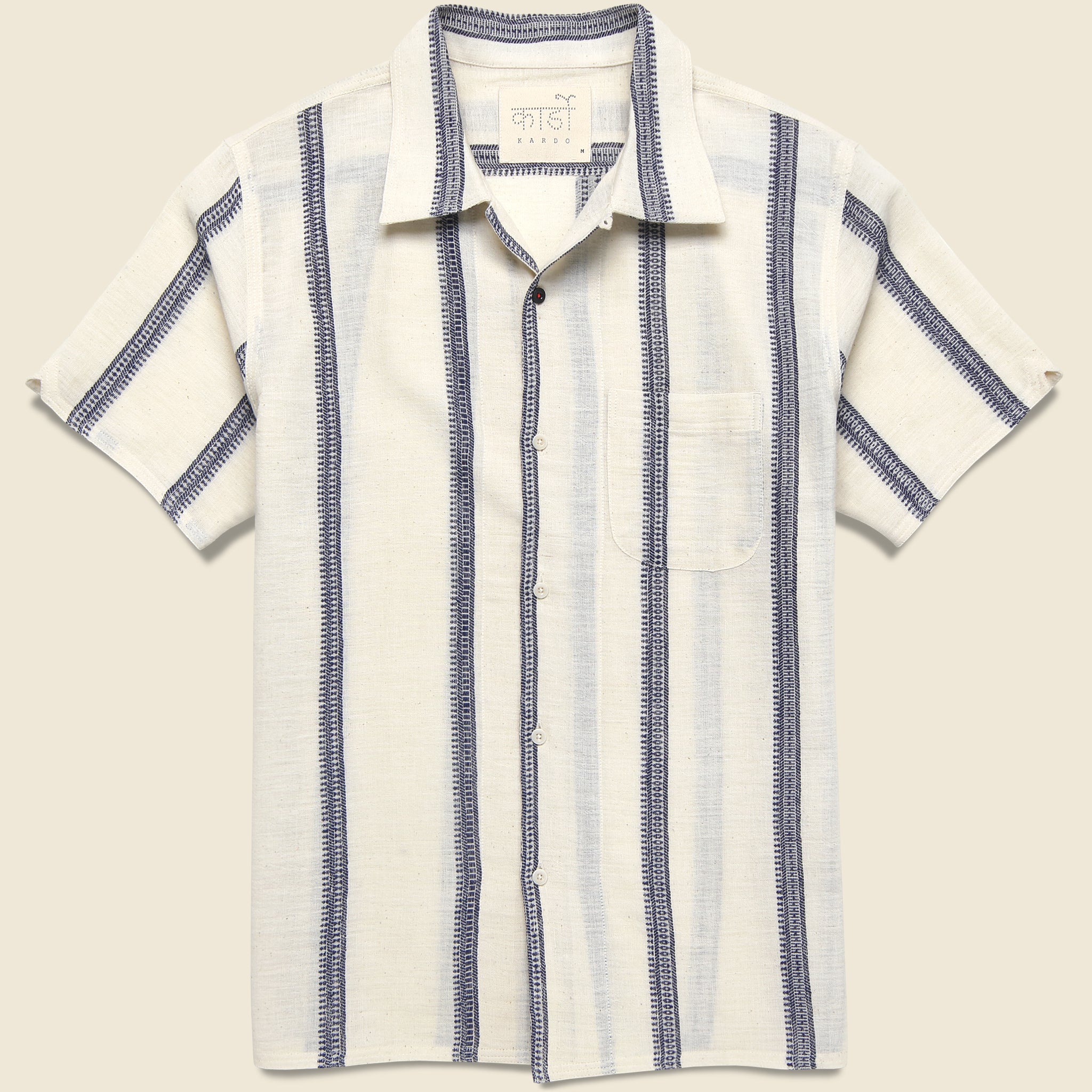 Handloom Striped Shirt - Blue - Kardo - STAG Provisions - Tops - S/S Woven - Stripe