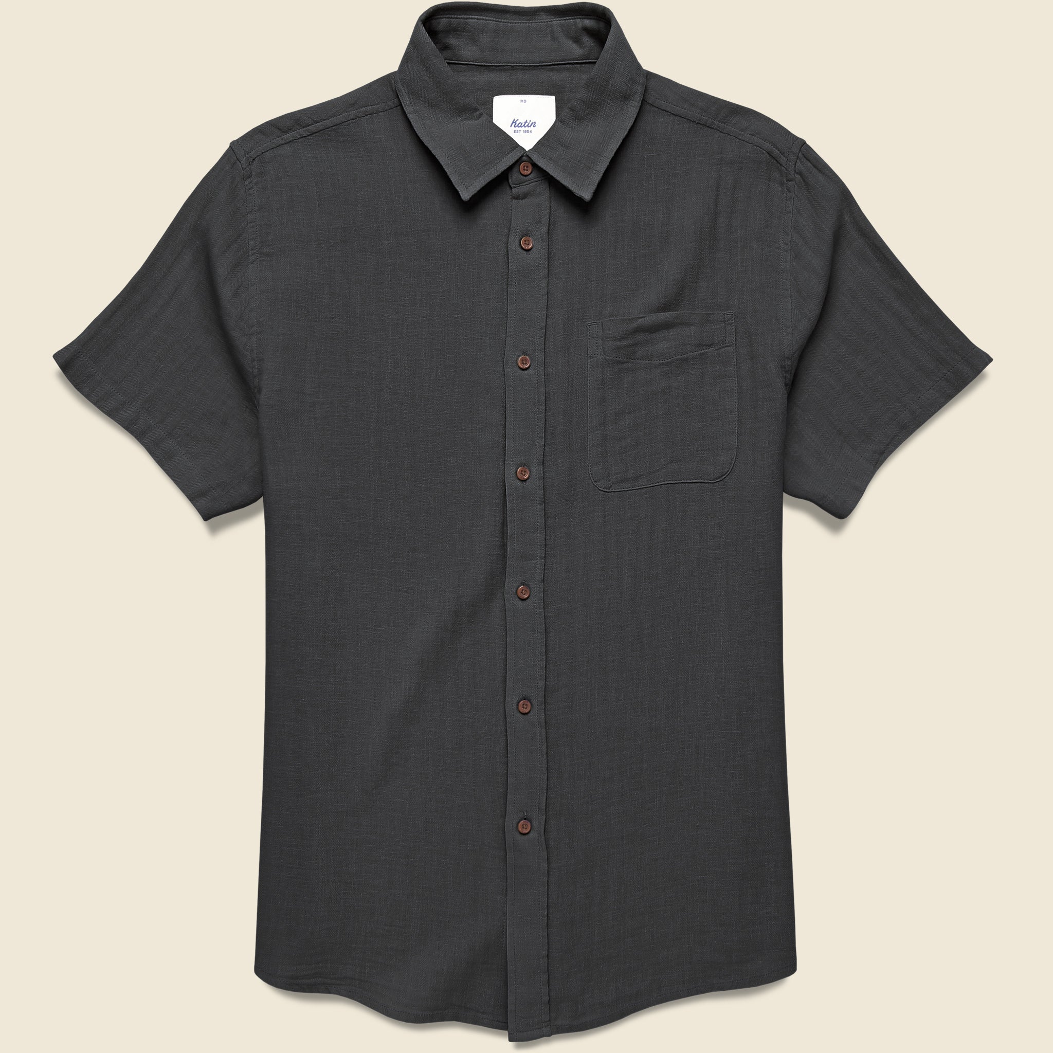 Alan Solid Shirt - Black Wash