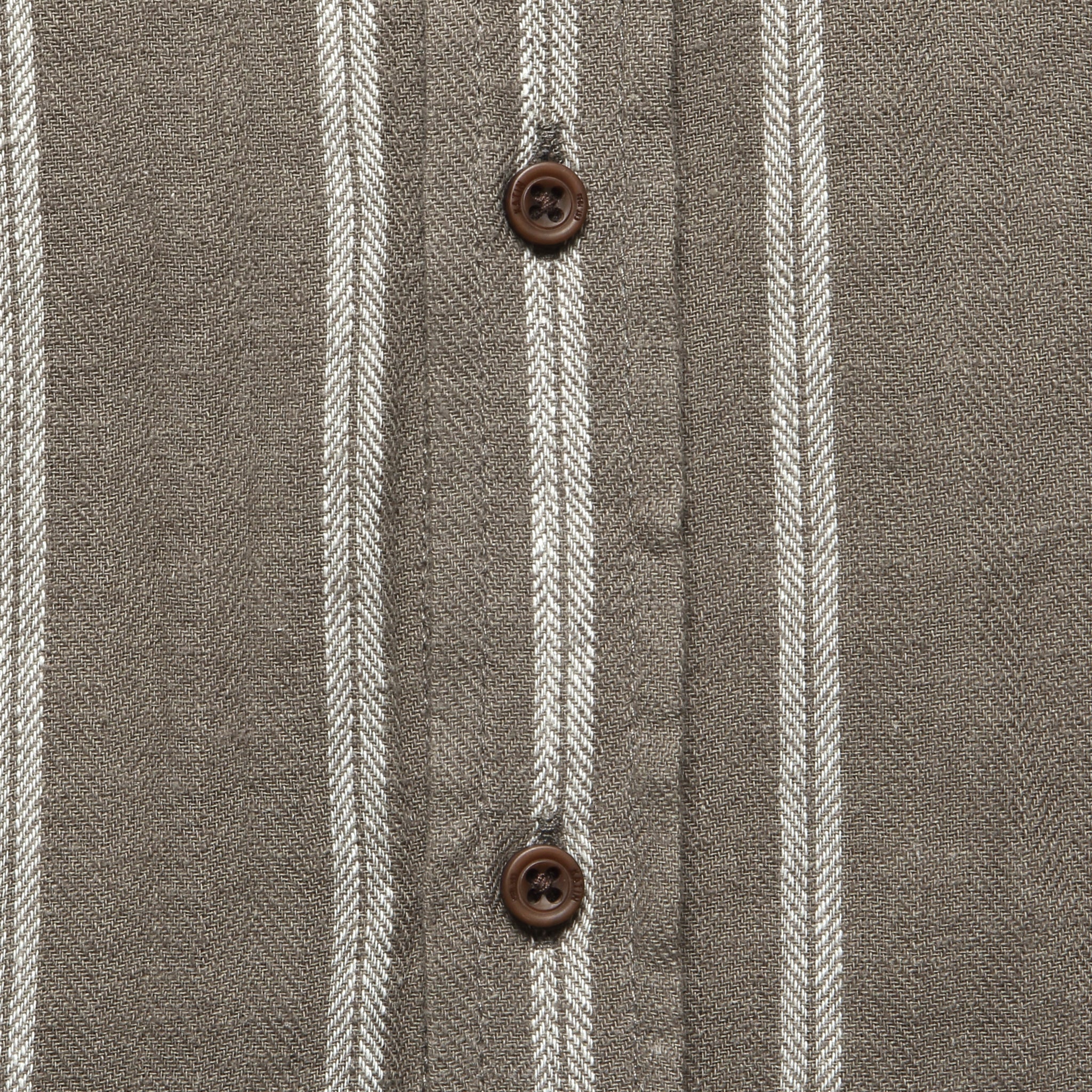 
                          Alan Stripe Shirt - Gravel/White
                        