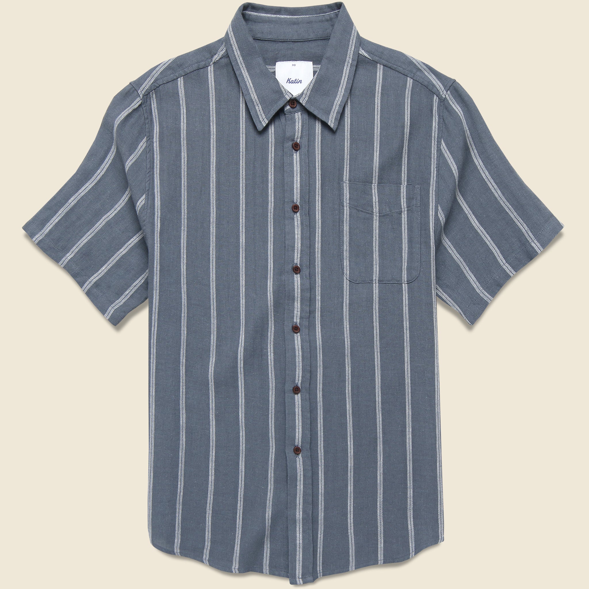 Alan Stripe Shirt - Tempest Blue - Katin - STAG Provisions - Tops - S/S Woven - Stripe